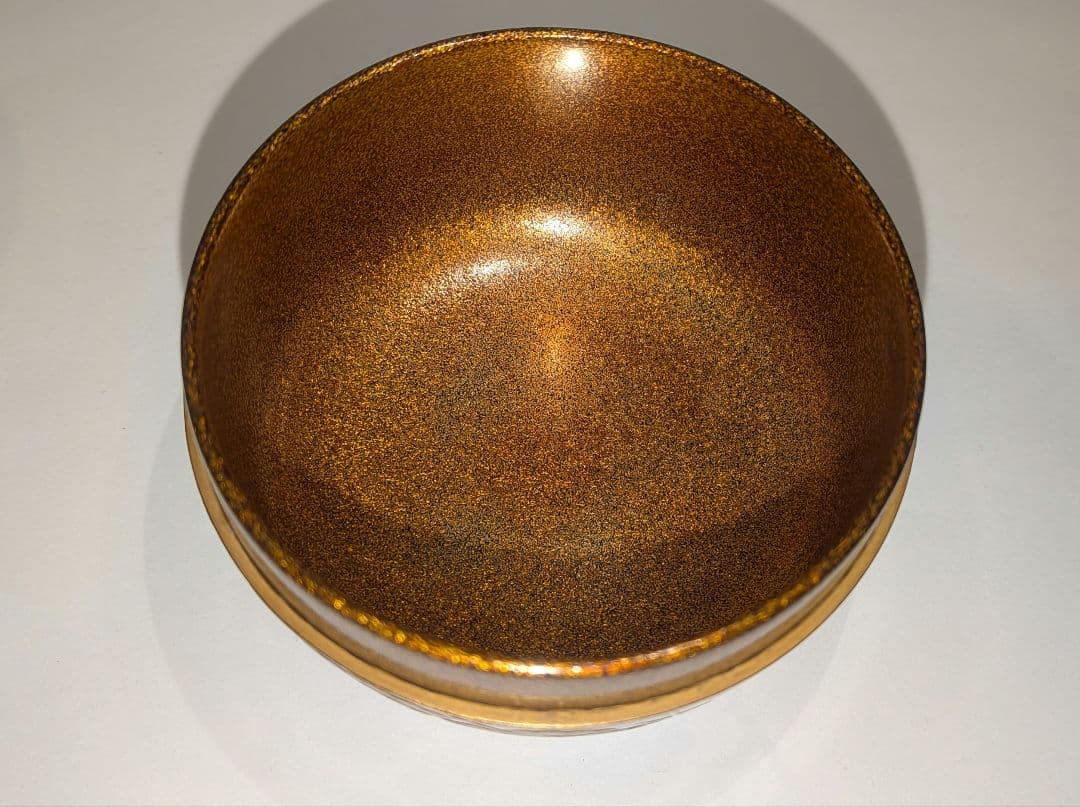 『金地御所車蒔絵　平棗』清水庄三　内金梨子　輪島塗　茶道具　表千家　共箱