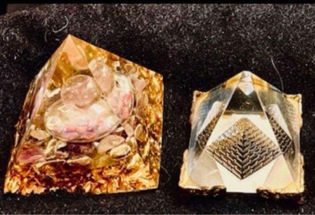 ☆オルゴナイト2種、アメジスト鉱石ヒーリングセット☆