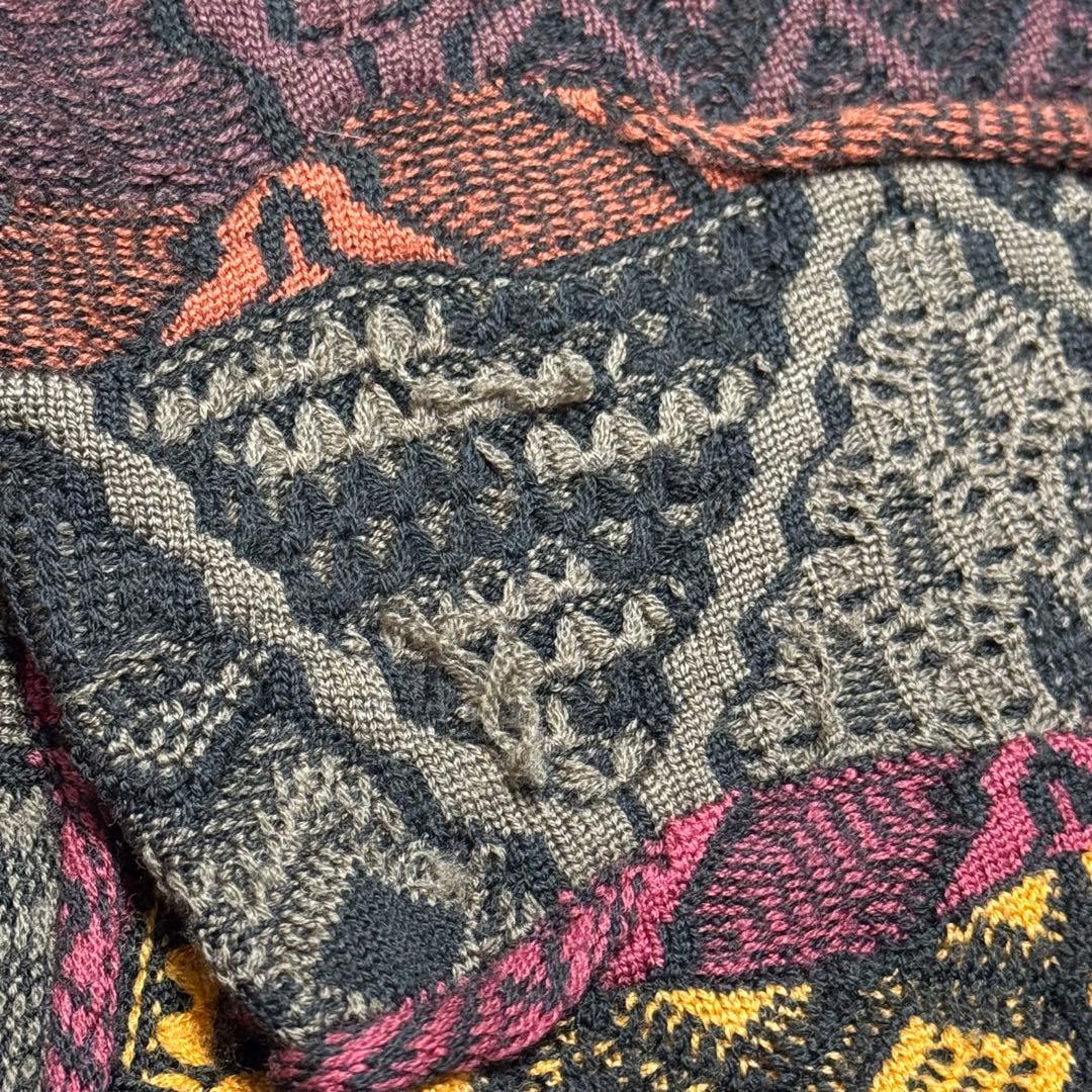 雰囲気抜群★COOGI クージー ケーブルニット 立体編み 凸凹 ウール M