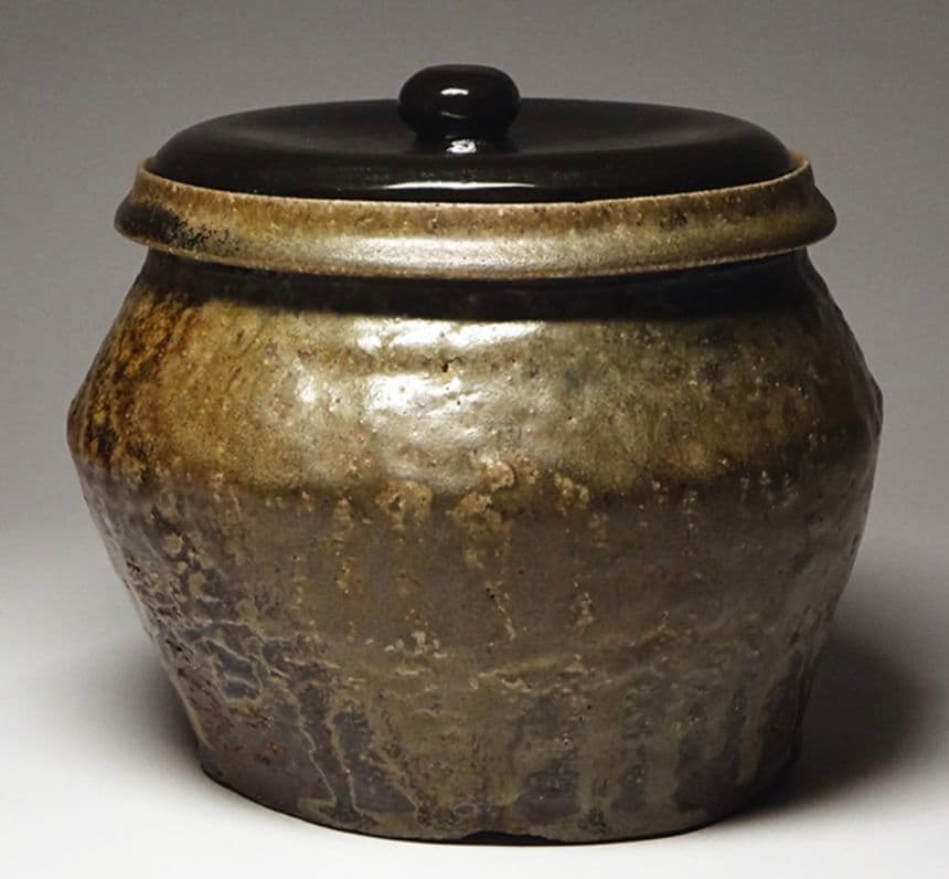 【鎌倉時代後期1185年〜1333年】国焼茶陶 常滑不識壷 水指 時代箱 茶道具