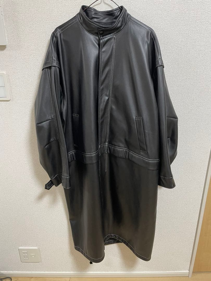 メゾンスペシャル ヴィーガン レザー プライム オーバー モッズコート