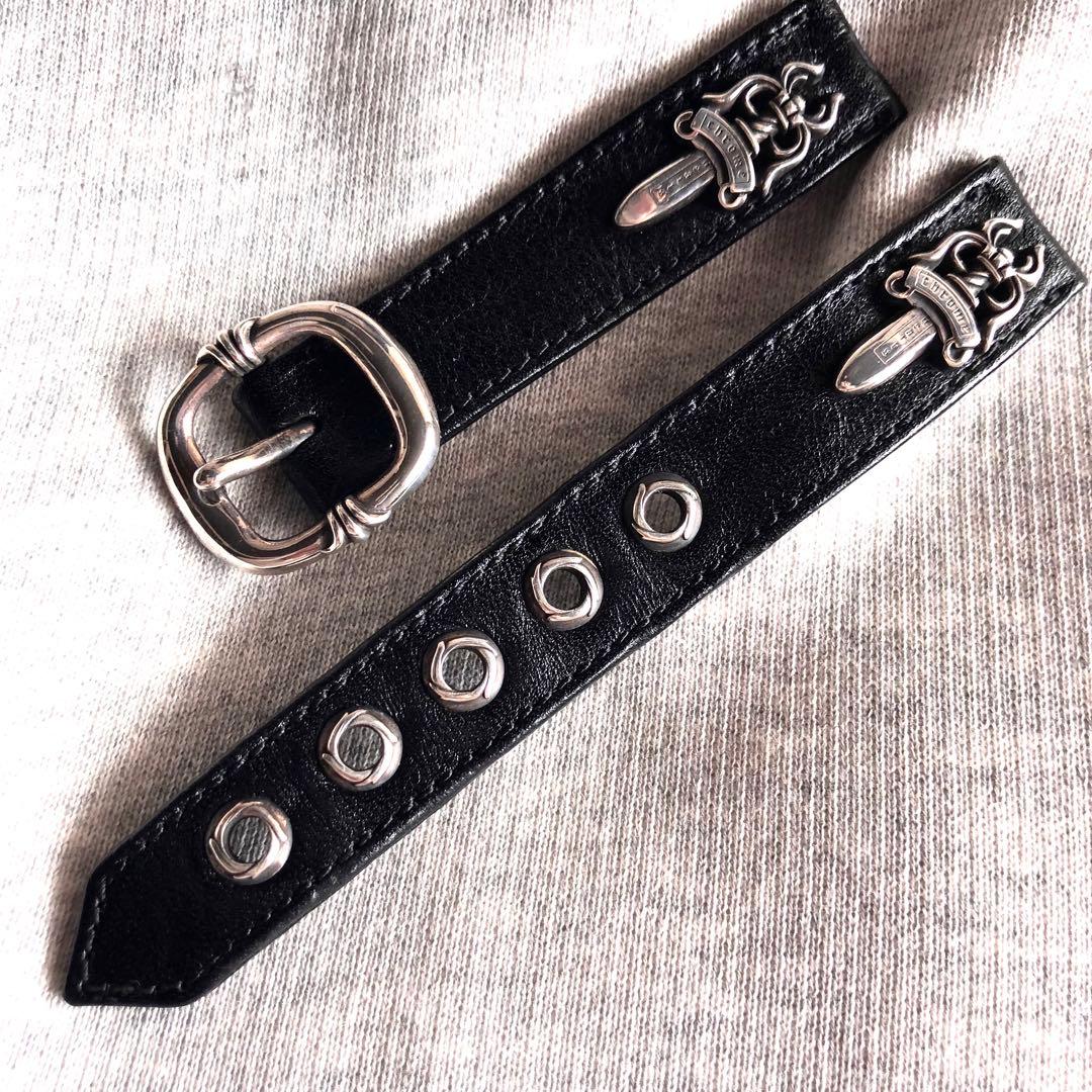 クロムハーツ ダガー付きレザーウォッチベルト
