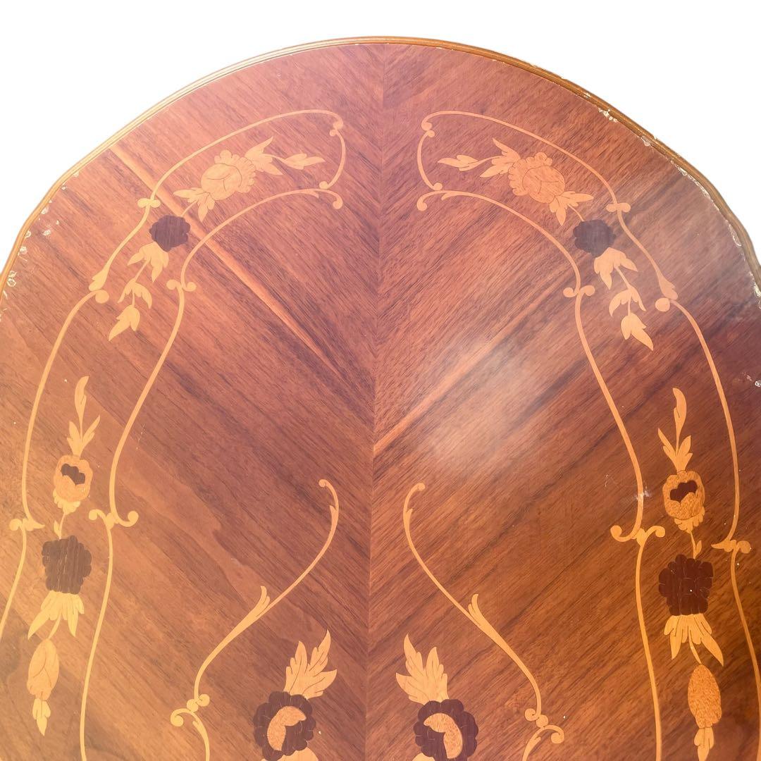 イタリア製　象がんシリーズ リビングテーブル 幅100cm アンティーク　猫脚