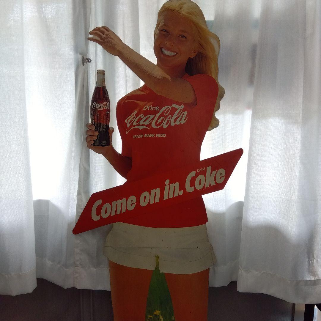Coca-Cola レトロ女性看板
