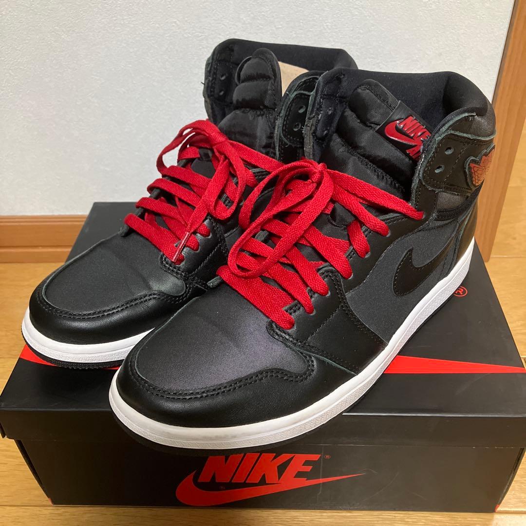 エアジョーダン1 レトロ ハイ OG ブラック/レッド サイズ9