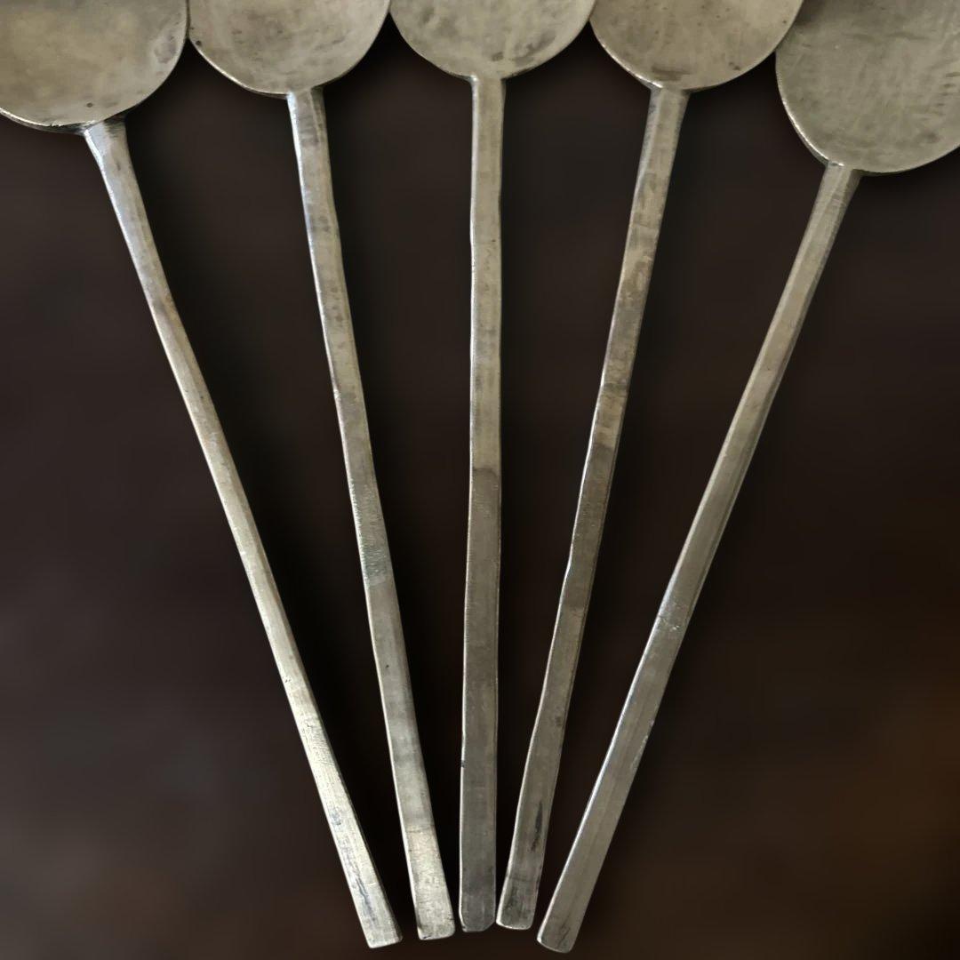 李朝スッカラ5点　(g229)韓国スプーン.アンティーク.ヴィンテージ.古道具