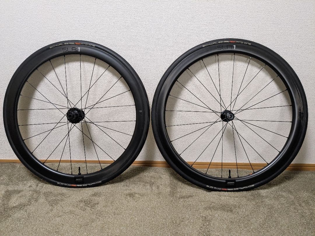 ジャイアント　SLR1 42 DISC フックレス　カーボンホイールセット中古