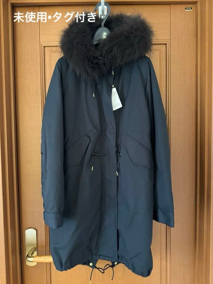 IENA マウンテンパーカー 36 ネイビー ファー取り外し可