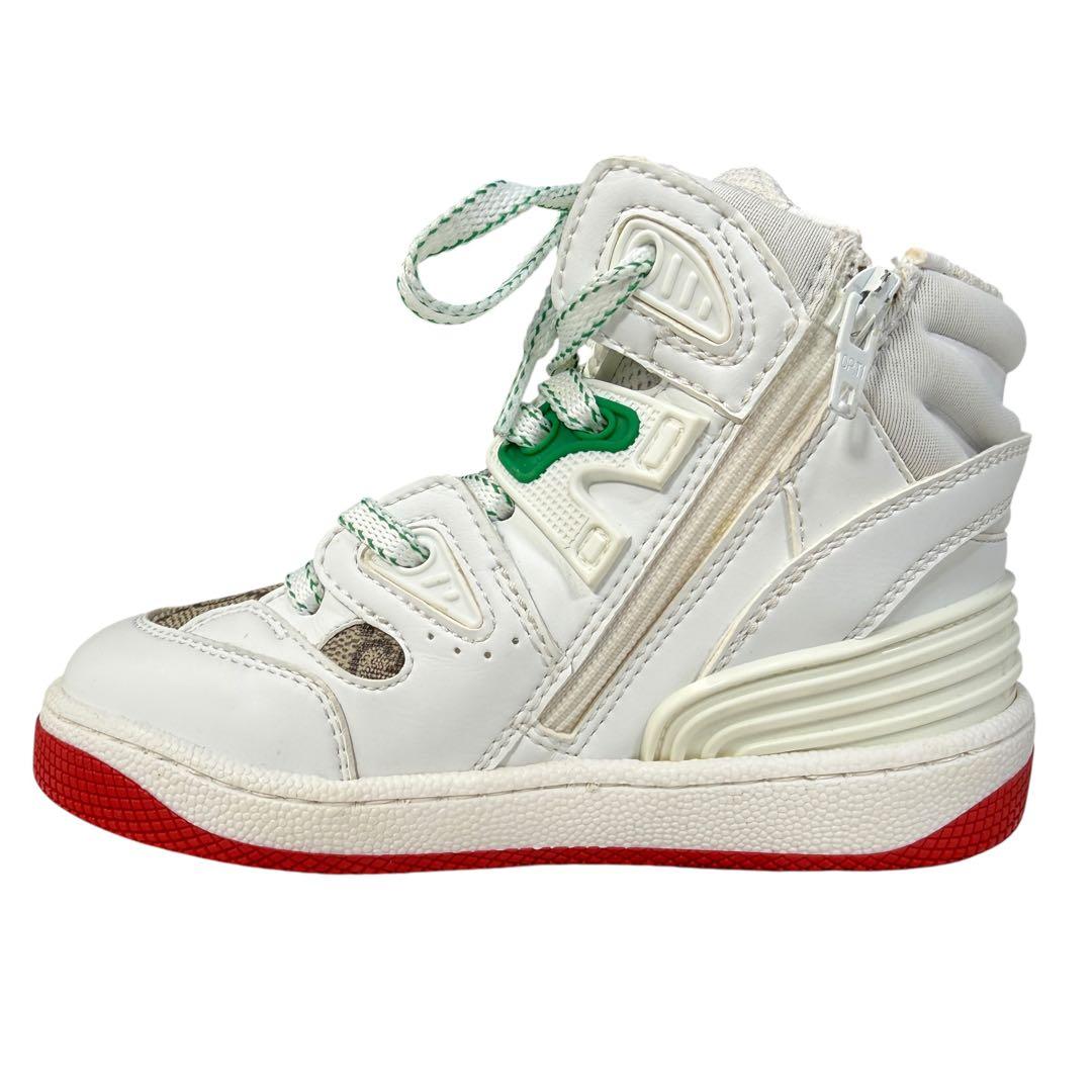 新品未使用 GUCCI BASKET GGスプリーム レザー キッズ スニーカー