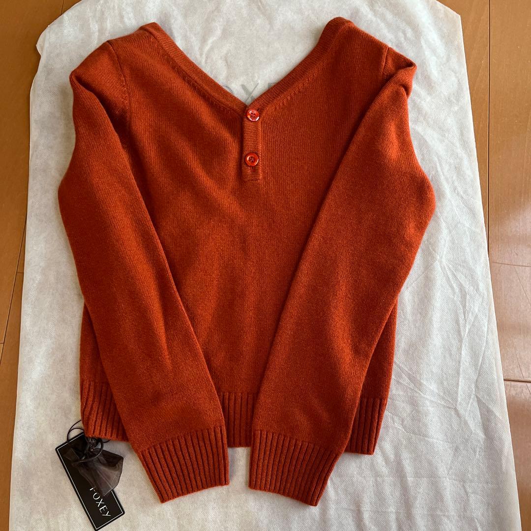 【新品未使用】　FOXEY イタリア製2way カシミヤ100%　カーディガン