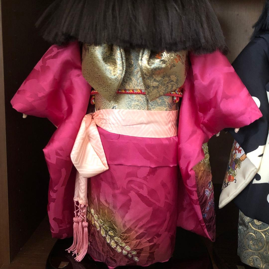 【中古品】年内セール　ペア市松人形　東京久月　正絹衣装　ドール