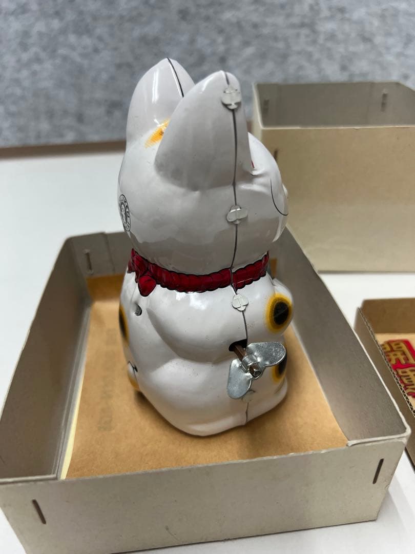 ビリケン商会　ブリキ製 ゼンマイ 招き猫　昭和レトロ