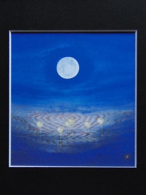 中野嘉之、流紋、希少な画集より、新品高級額装付、状態良好