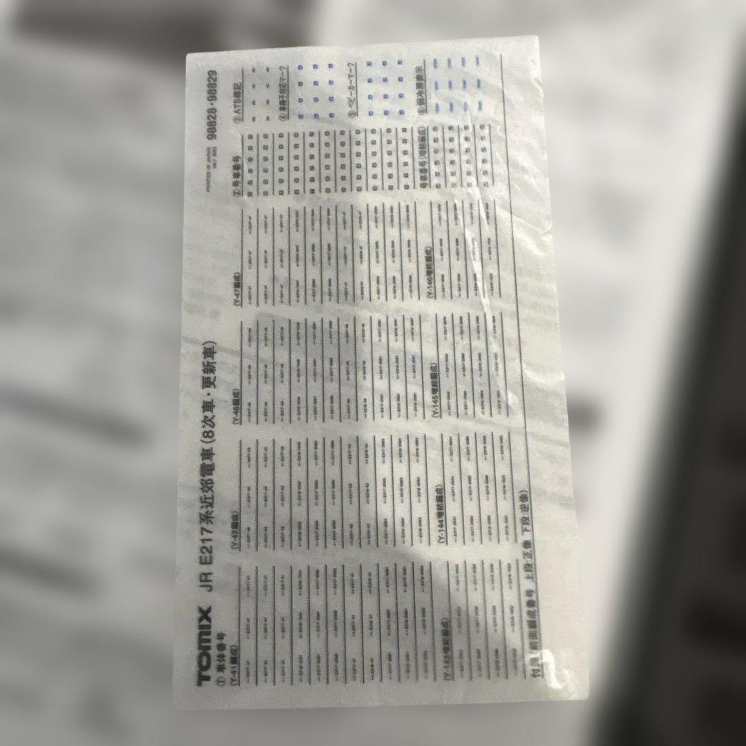 TOMIX 98829 JR E217系(8次·更新)基本セットB 全車室内灯付