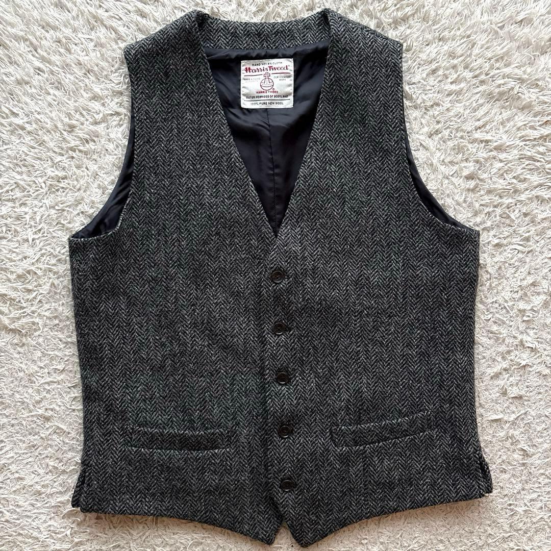 ハリスツイード ★美品★ アーバンリサーチ ROSSO ベスト ヘリンボーン L