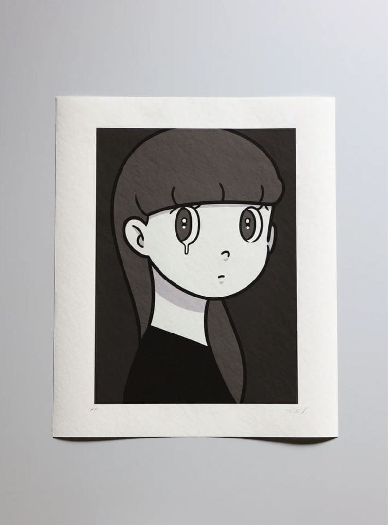 絵画 YUYA HASHIZUME monochrome eyewater print