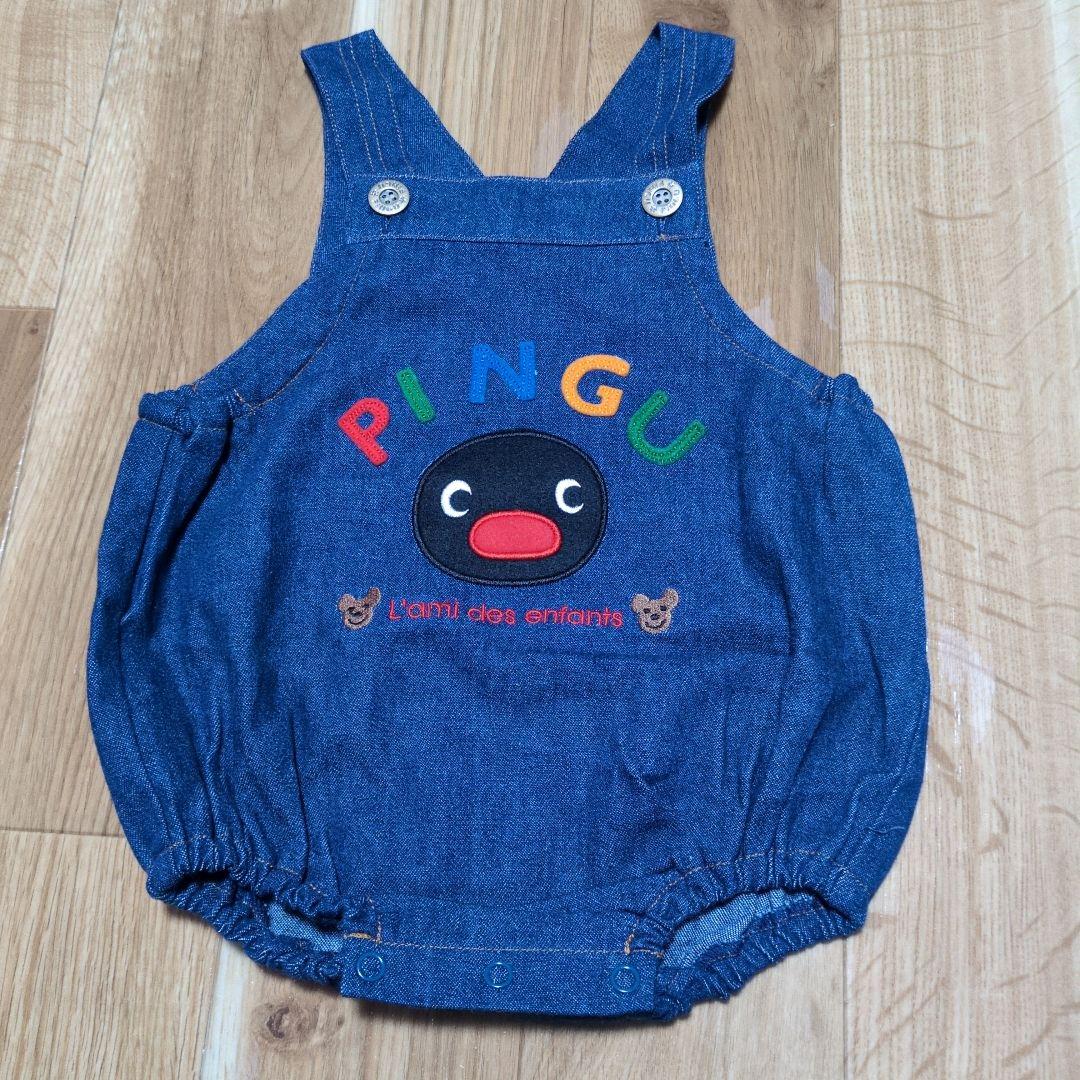 PINGU デニムロンパース・Tシャツ　サイズ90 ピングー
