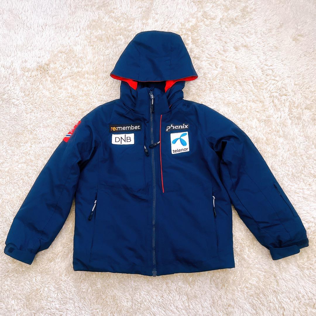 【フェニックス】スキーウェア　キッズ　上下セット　ネイビー　レッド　130 防寒