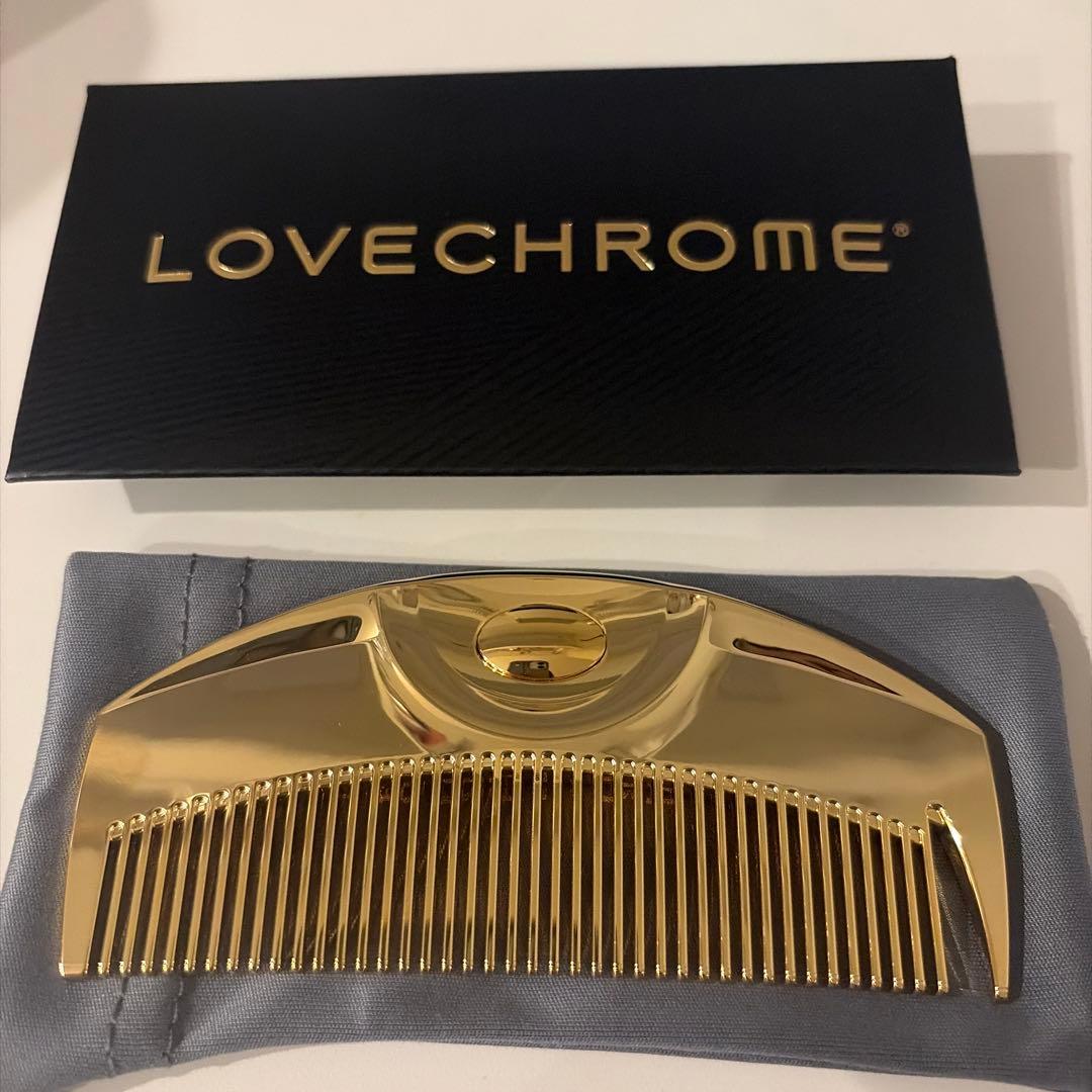 LOVECHROME ゴールドヘアコーム 専用ケース付き