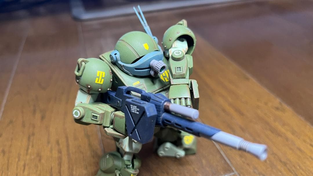 【完成品】HGスコープドッグ+拡張パーツセット1ボディ&キリコ+バーグラ太もも