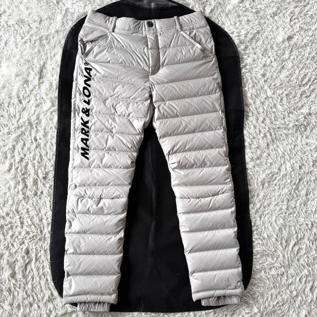 極美品　マークアンドロナ　ダウン　スニード　スカル　ロゴ　セットアップ　グレー