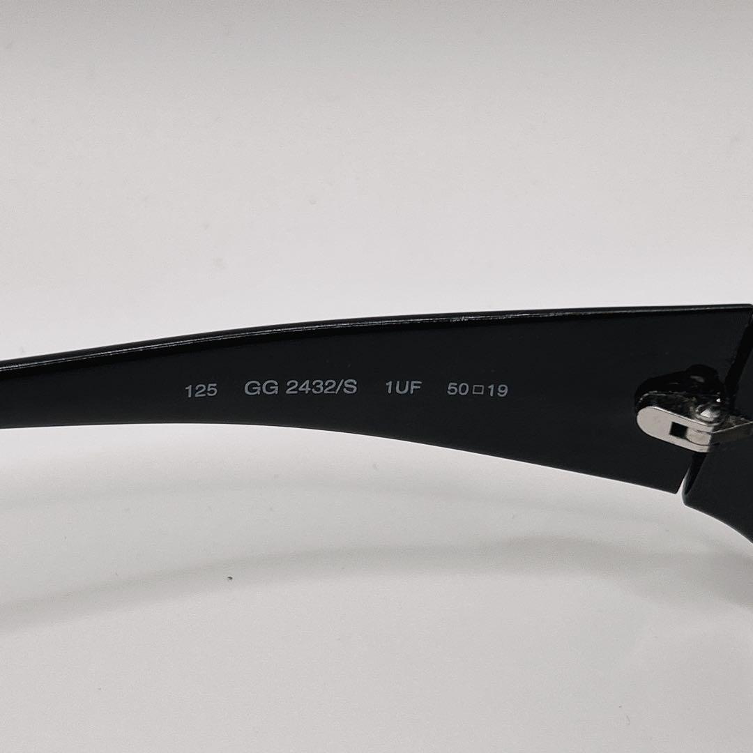 希少✨グッチ サングラス サイドロゴ Gロゴ ブラック ゴールド