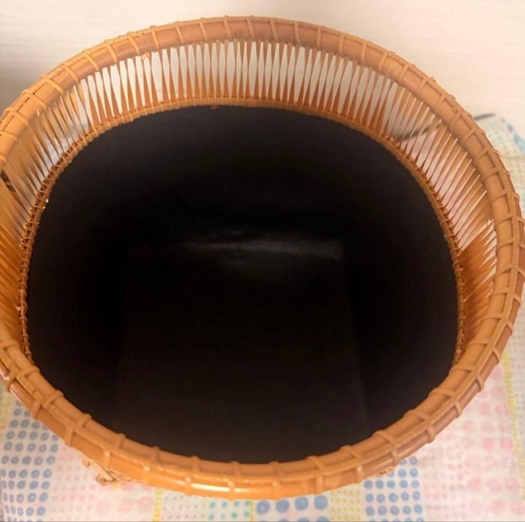 【未使用品】茶道具 炭道具　竹秀斎　淡々斎好写　清風篭 清風籠　炭斗 花入