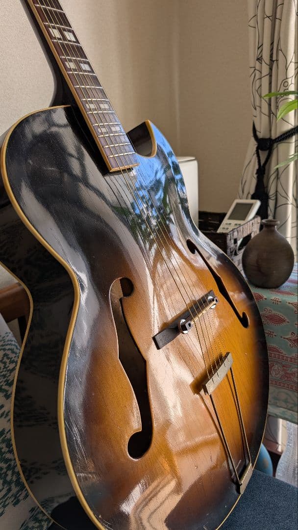 サンバースト アコースティックギター フルボディピックギターmontano昭和