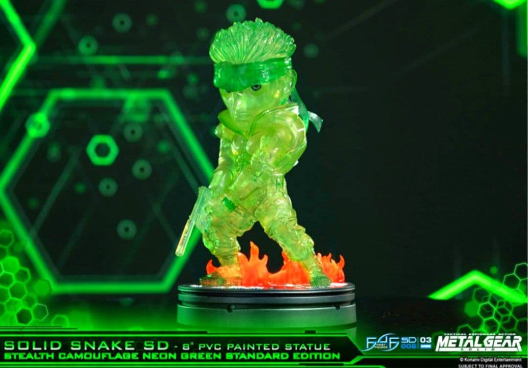 メタルギア ソリッド ソリッド・スネーク SD 8インチ スタチュー フィギュア