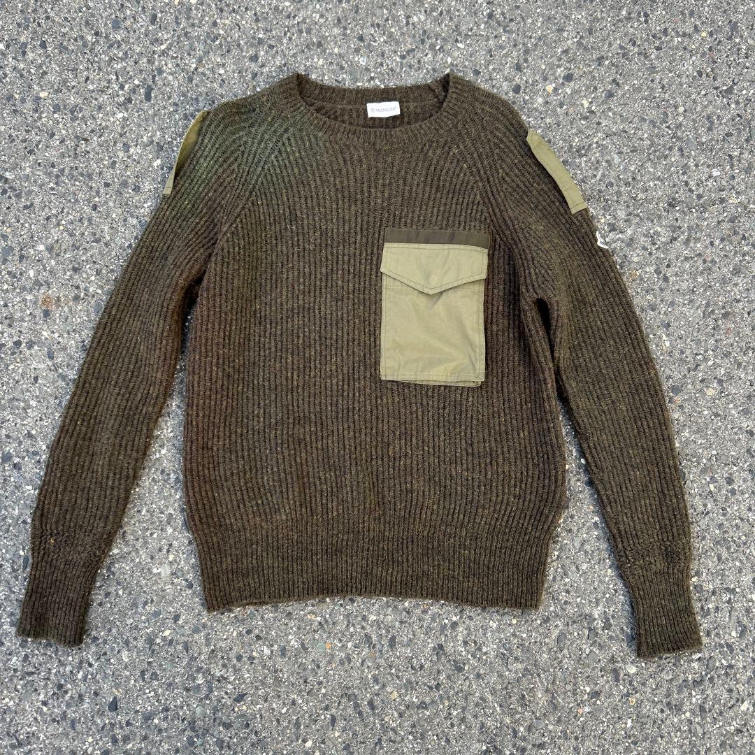 MONCLER モンクレール ミリタリーポケット クルーネックニットセーター