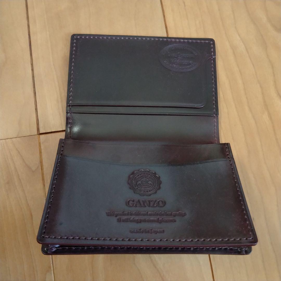 GANZO シェルコードバン　名刺入れ　バーガンディ