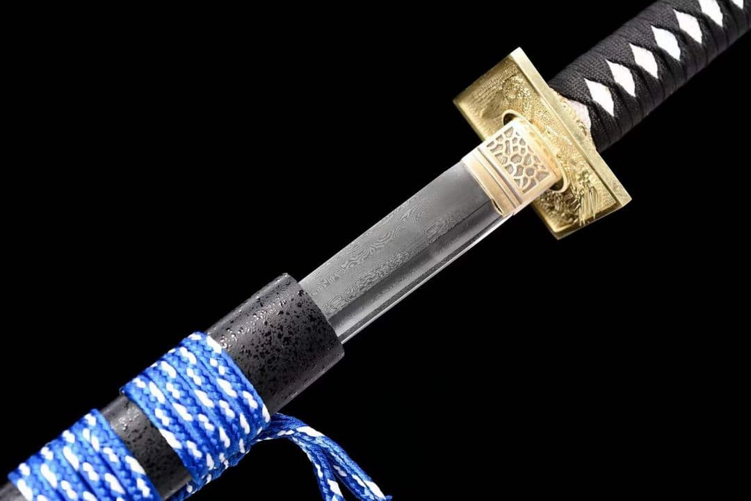 方竜模様直版サムライナイフ 武具　 居合刀 模造刀·模擬刀