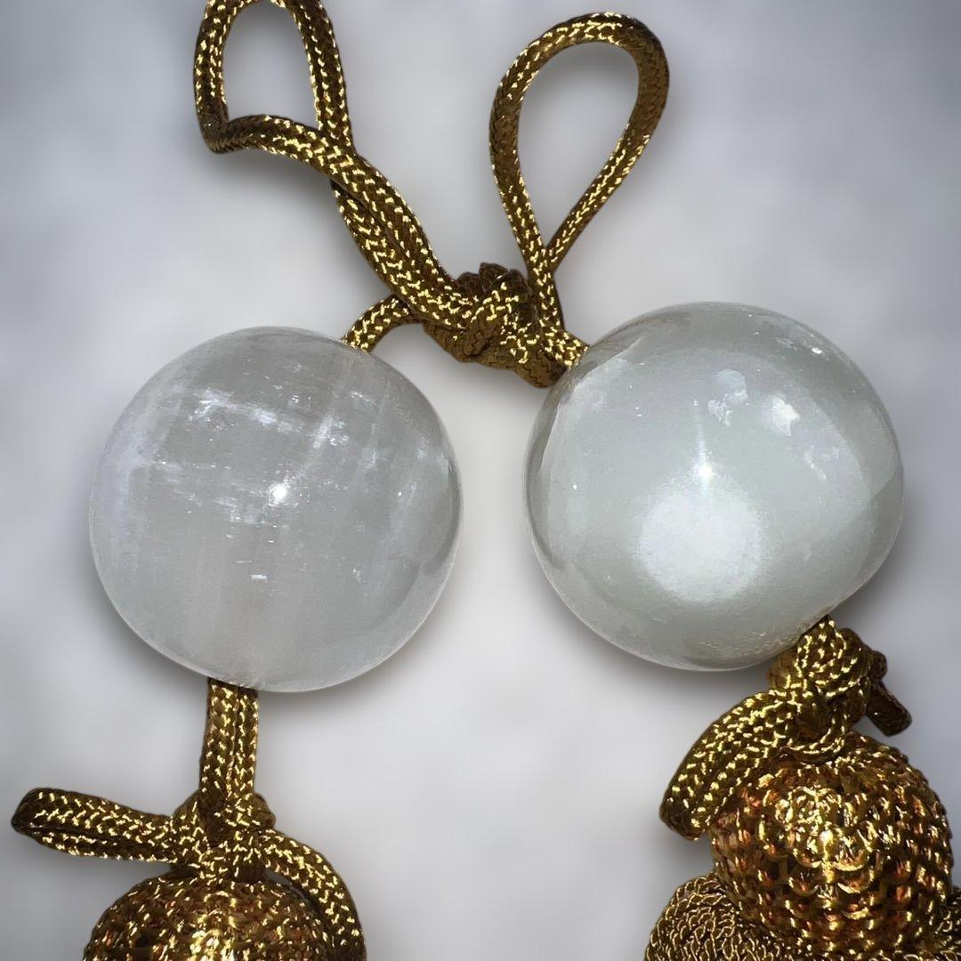 高級美石　**風鎮（ふうちん）一対（2点セット）**