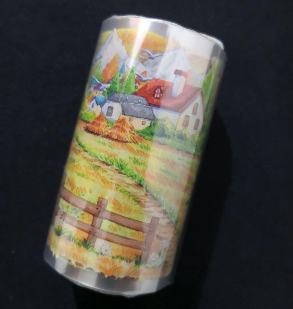 【8797】海外　マステ　5m巻売り　PETマスキングテープ　麦　秋　景色