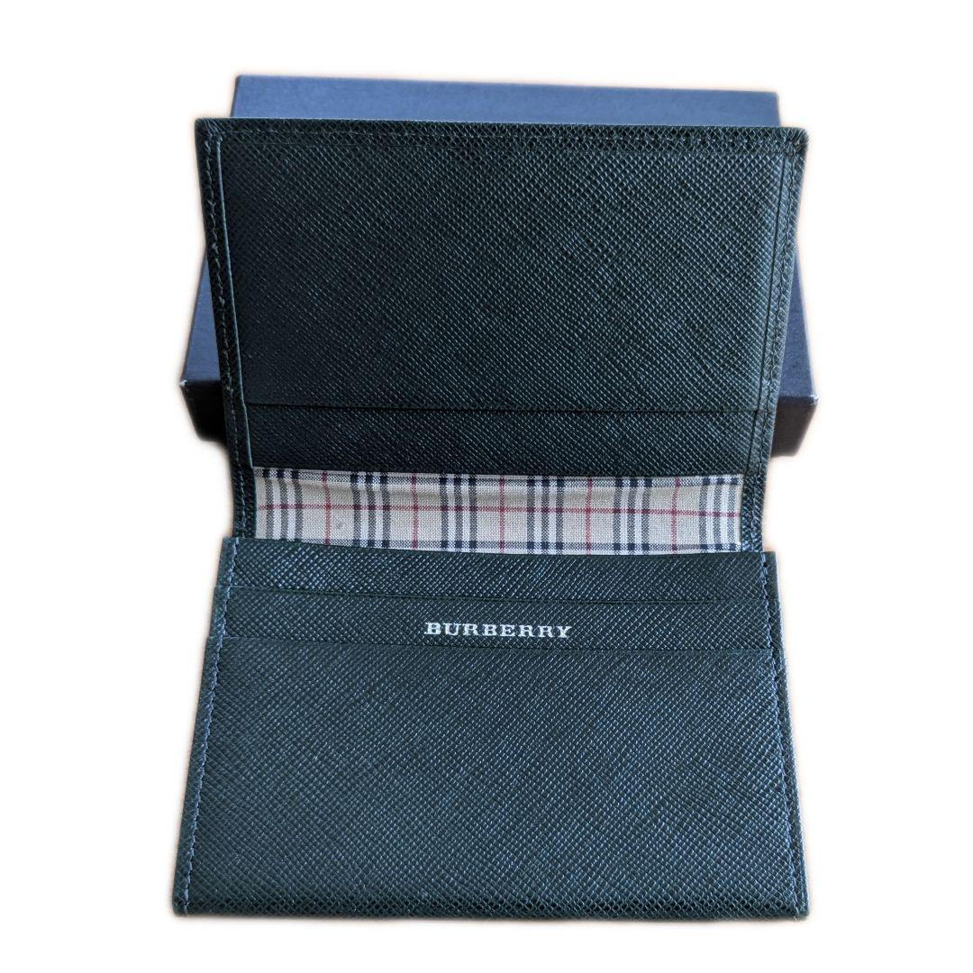 【未使用】BURBERRY ダークグリーン 名刺入れ カードケース