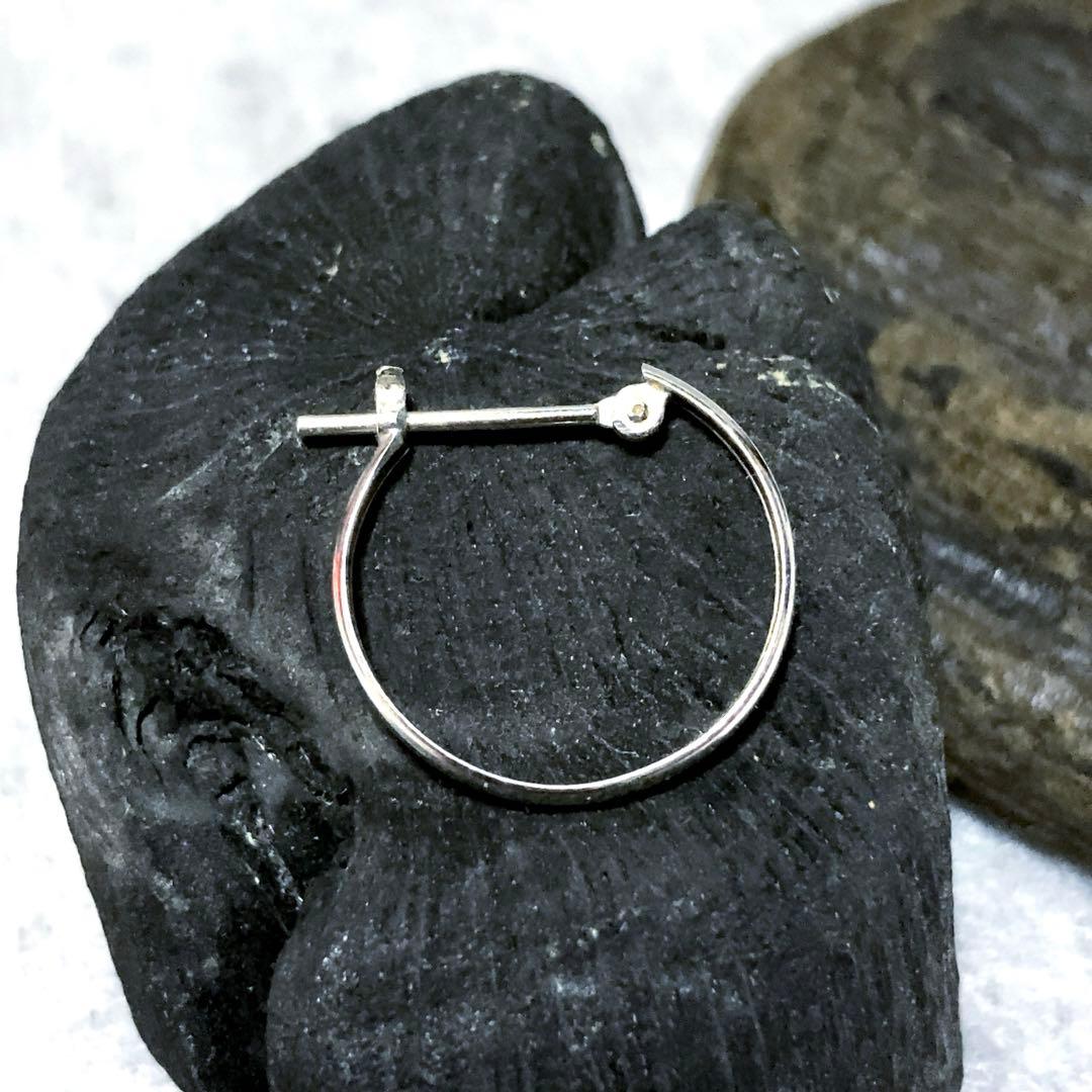純プラチナ Pt999フープピアス 片耳