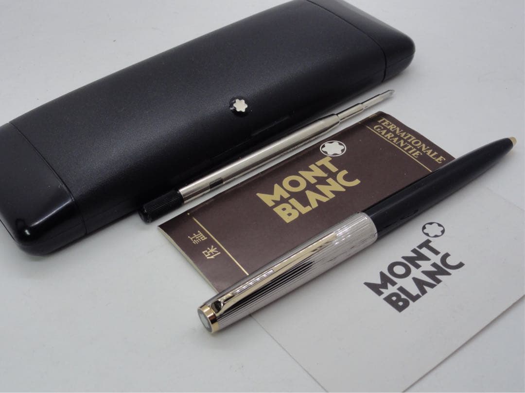 モンブランボールペン稀少美品！金運呼ぶ総プラチナ張り★ハンマートリガーNo286