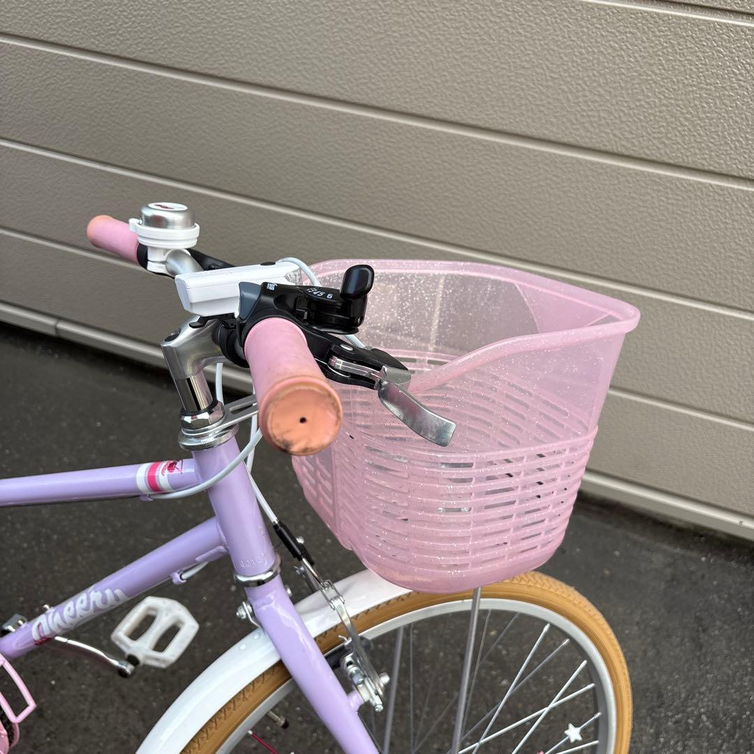 女の子用自転車 24インチ 紫色 アイデスチェアリー