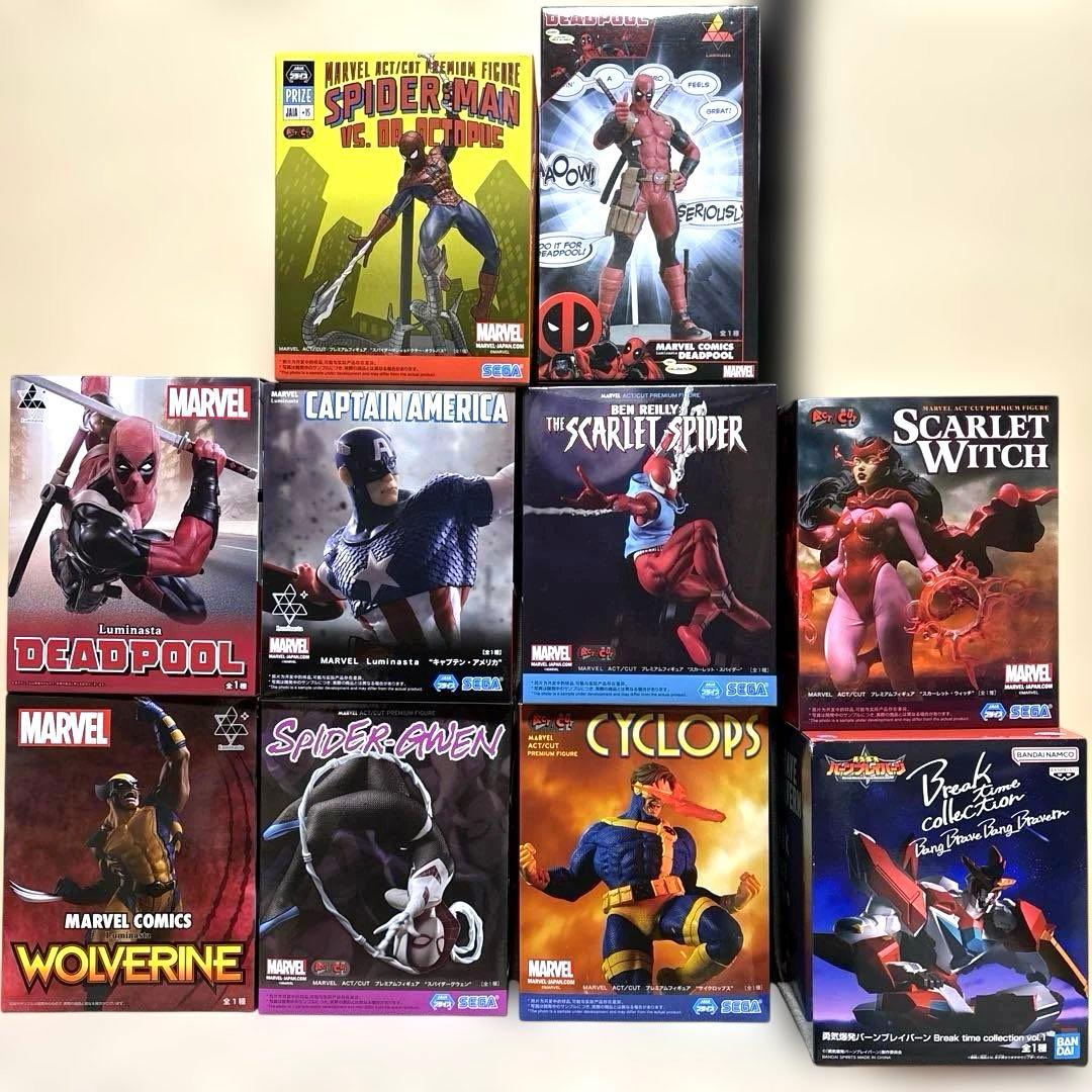 MARVEL スパイダーマン　ウルヴァリン　デッドプール　フィギュア 10個