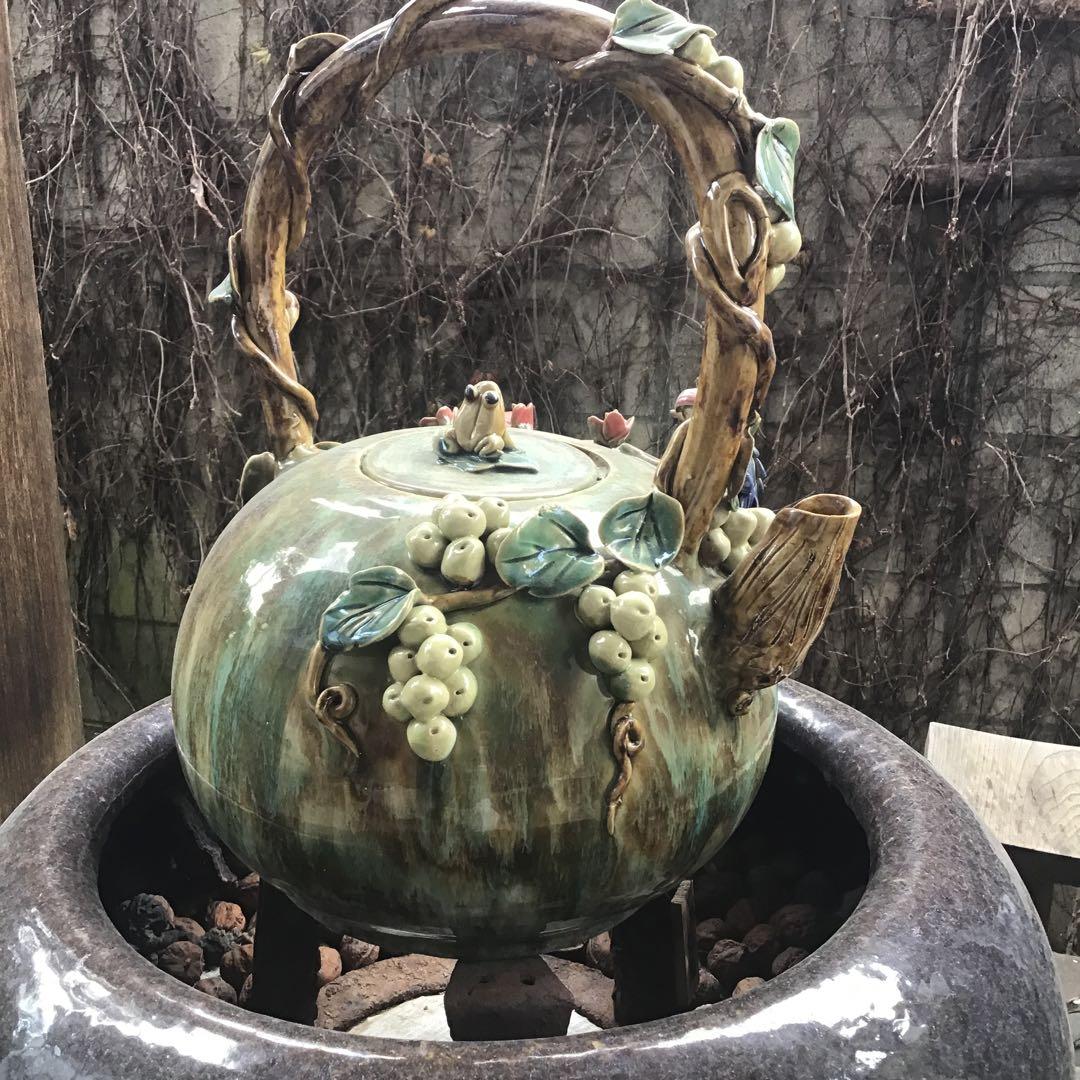 古民具　茶釜　置物　オブジェ　急須　茶器