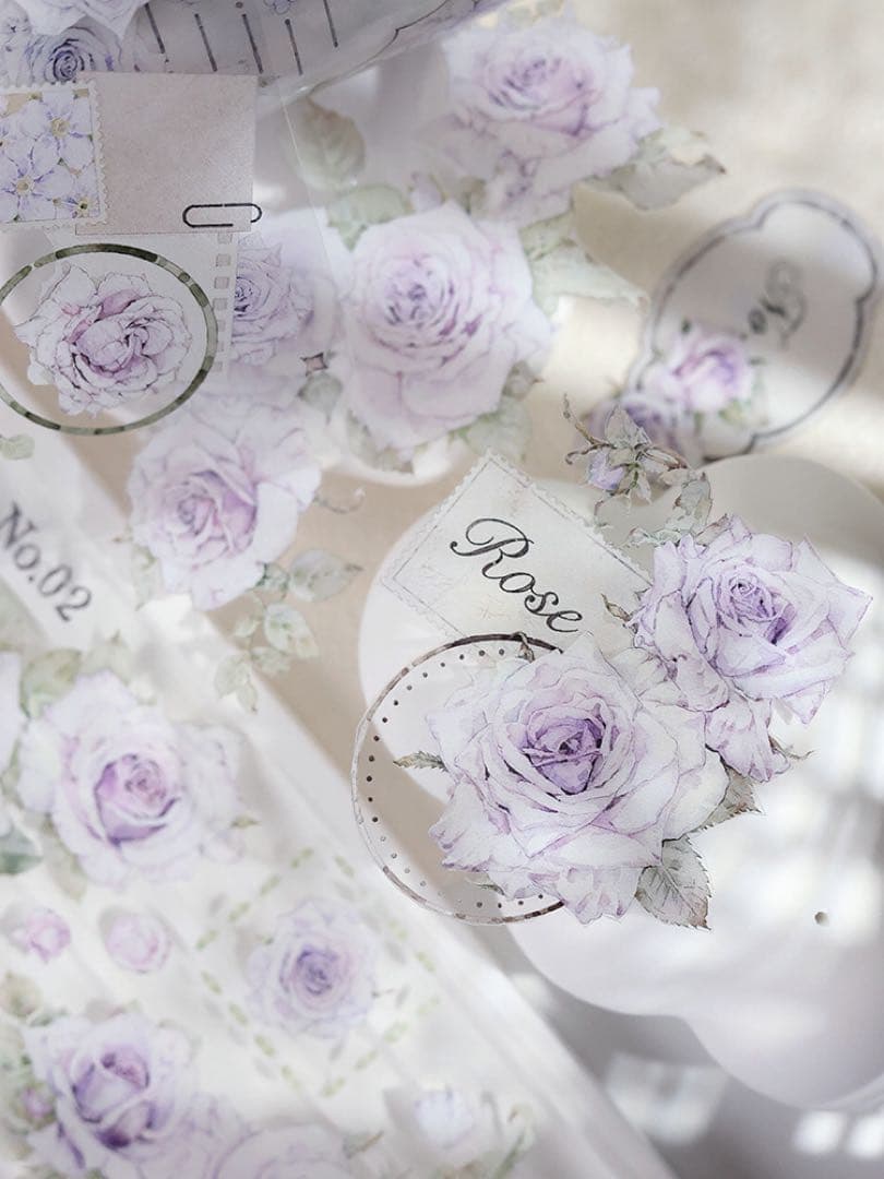 小白家文創《紫雾》海外マスキングテープ　マステ 【1812】