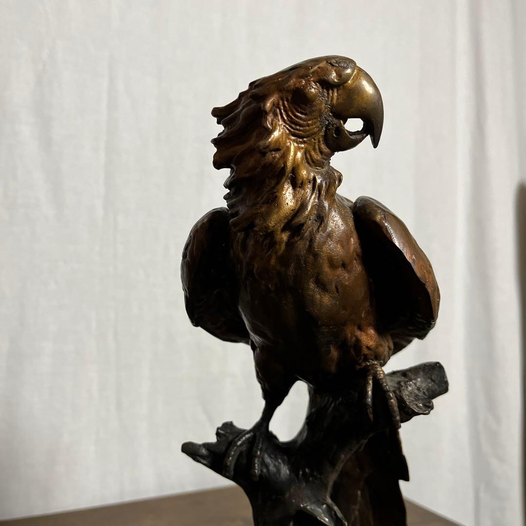 古雑貨アンティーク◾️真鍮製 オウム 鳥 置物 / オブジェ