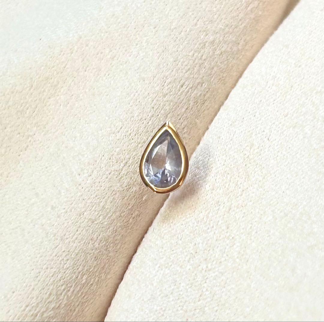 K10 ペアシェイプ タンザナイト スタッド ピアス artida oud