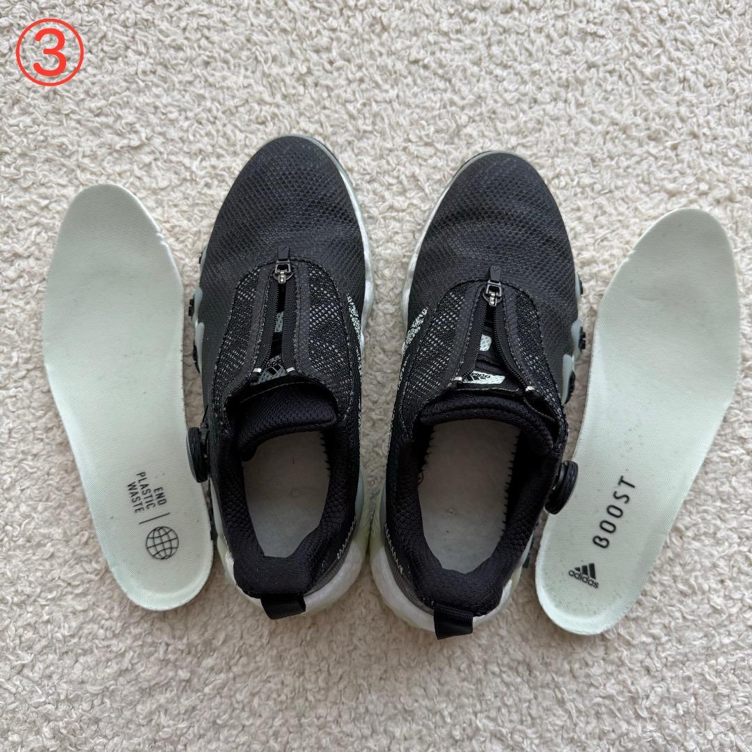 【中古】24cm 3足 ウィメンズ ゴルフシューズ アディダス コードカオス22