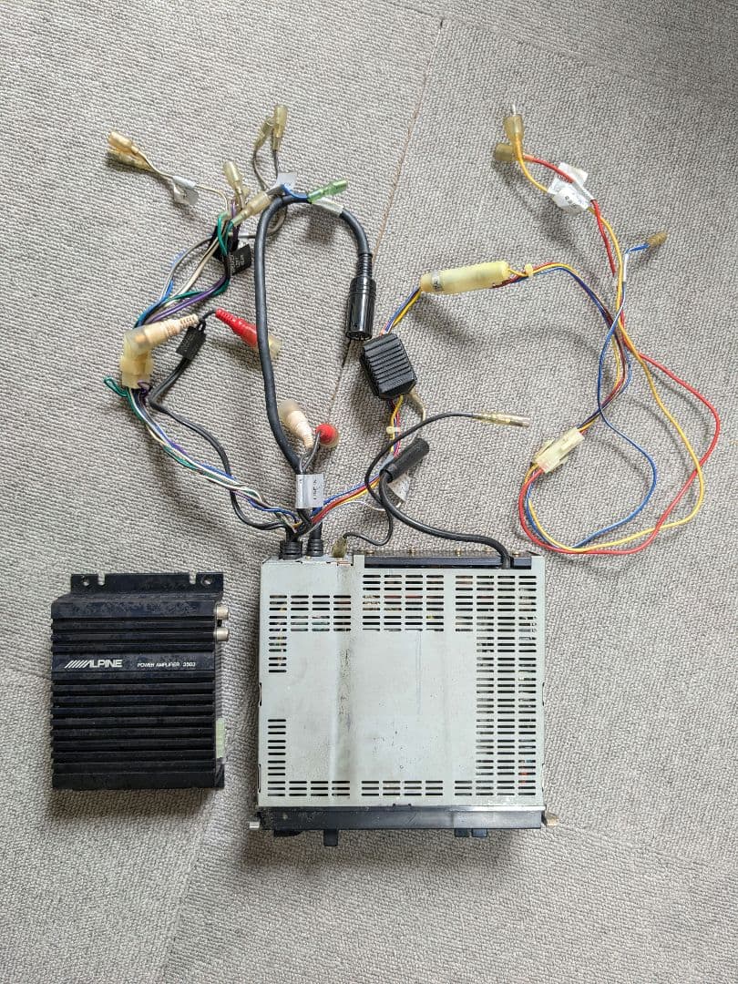 ジャンク品 ALPINE 7292JS カセットデッキ パワーアンプ 3503