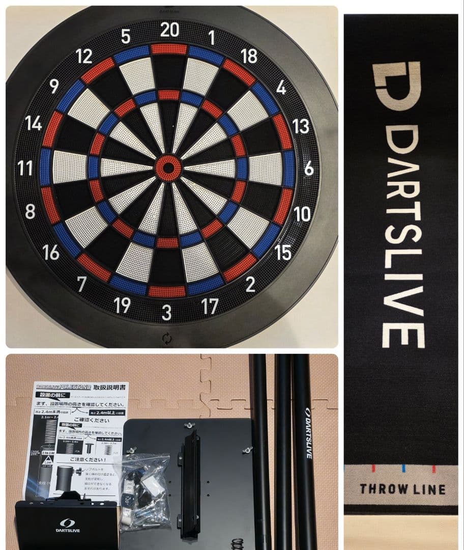 DARTSLIVE  ダーツボード ポール マット 3点セット