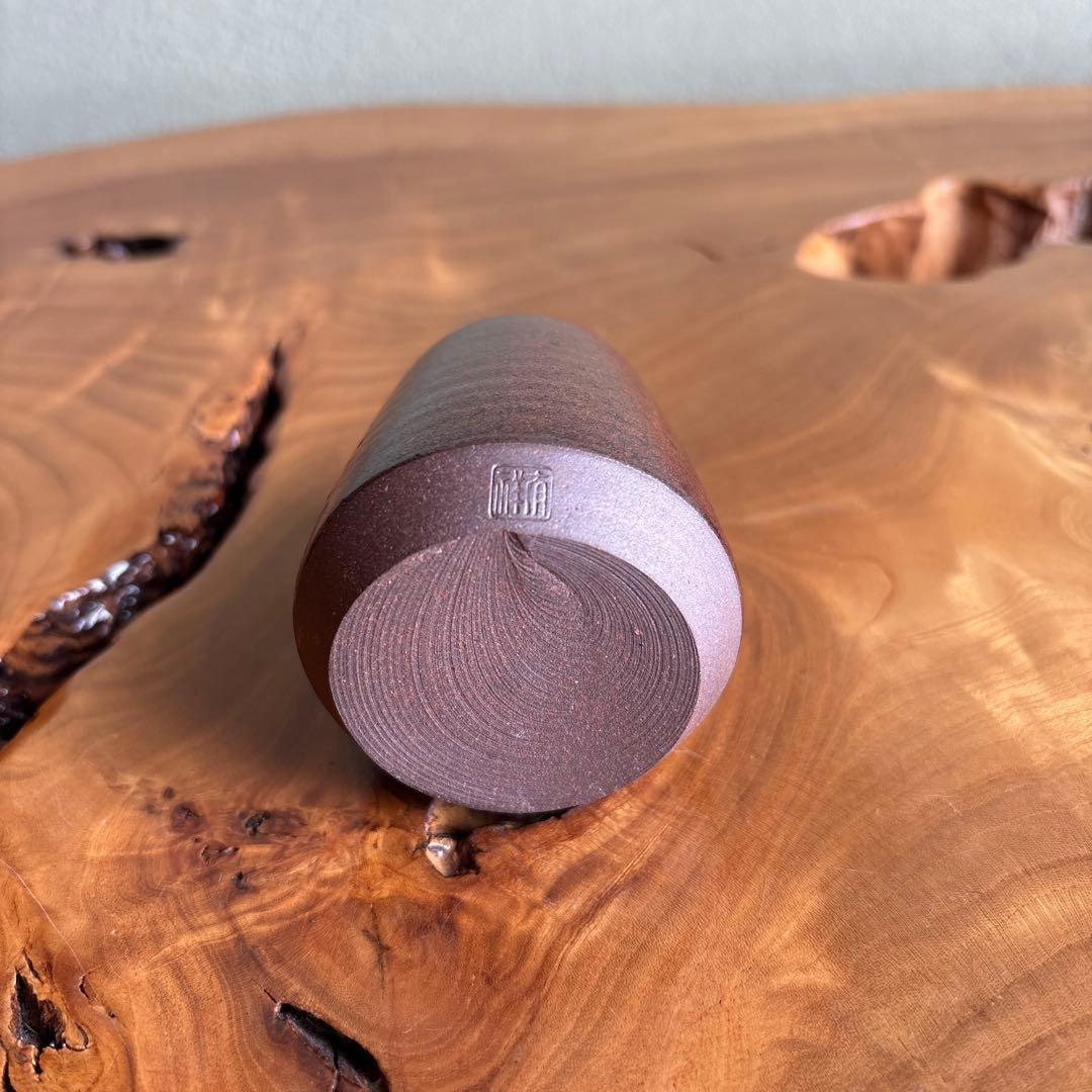 模唐澤茶入 笹田有祥造 茶道具 共箱 仕覆付き