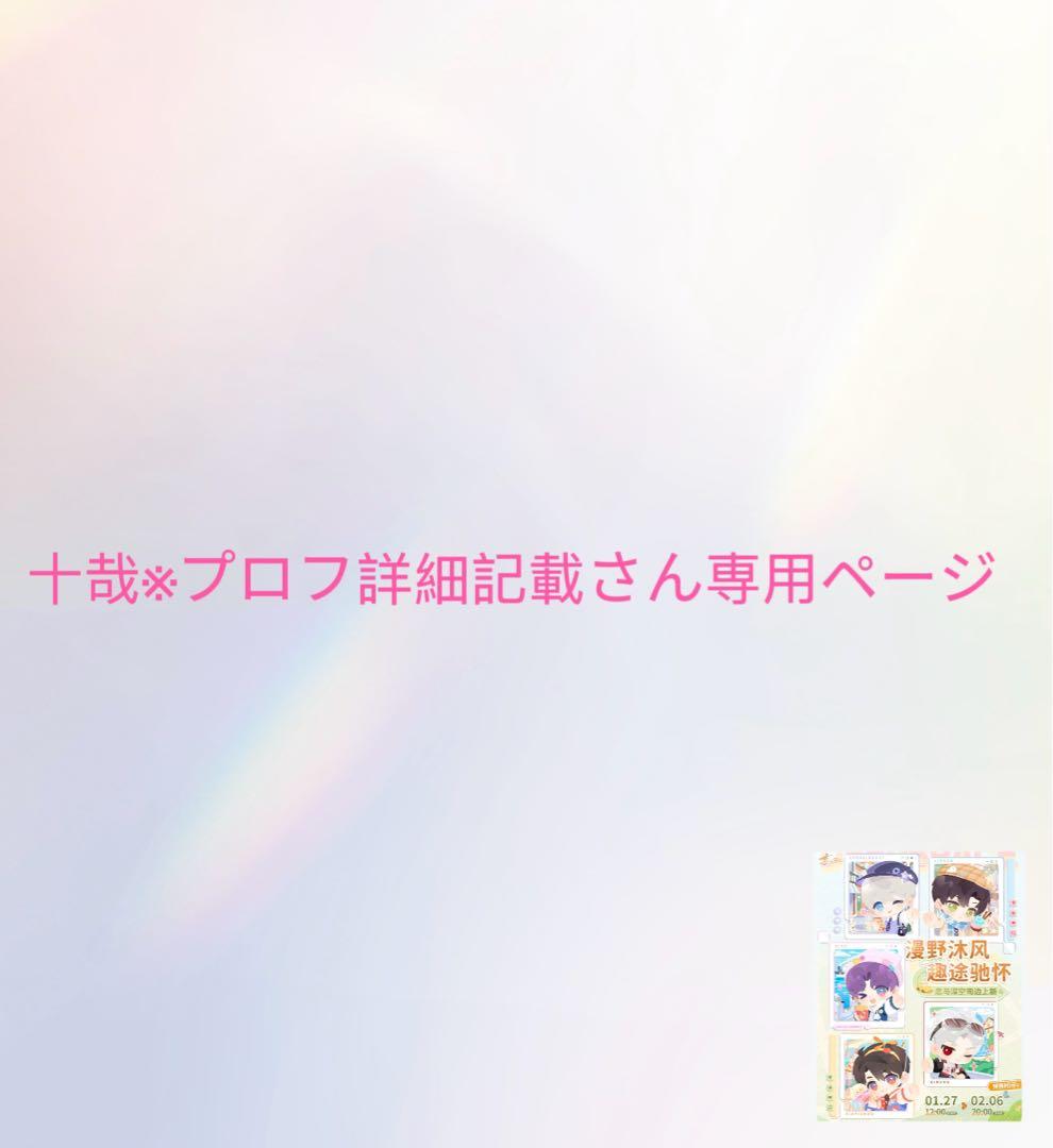 十哉※プロフ詳細記載さん専用ページ