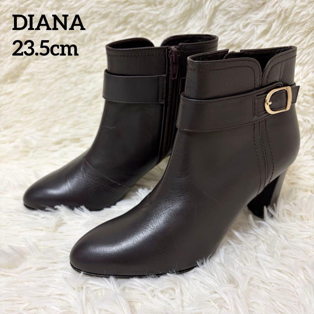 未使用品✨DIANA ショートブーツ ベルト ブラウン 日本製 23.5cm