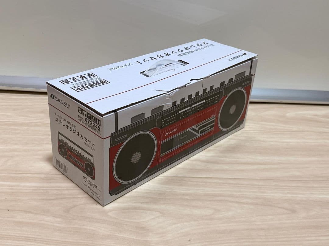 SANSUI SCR-B2(RD) ステレオラジオカセット 新品